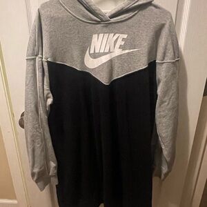 Nike Women’s Hoodie Dress - Gray and Black
